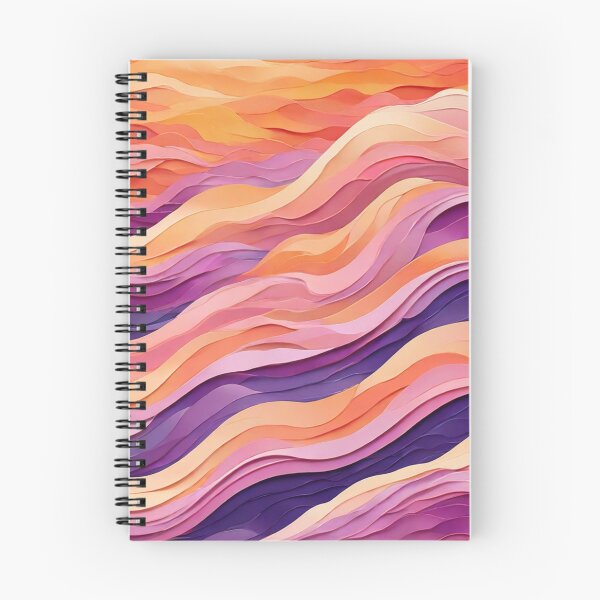 Item preview, Wave Pattern -  Violet Orange Purple Retro Wave ; Curved Line designed and sold by PatternInArt.