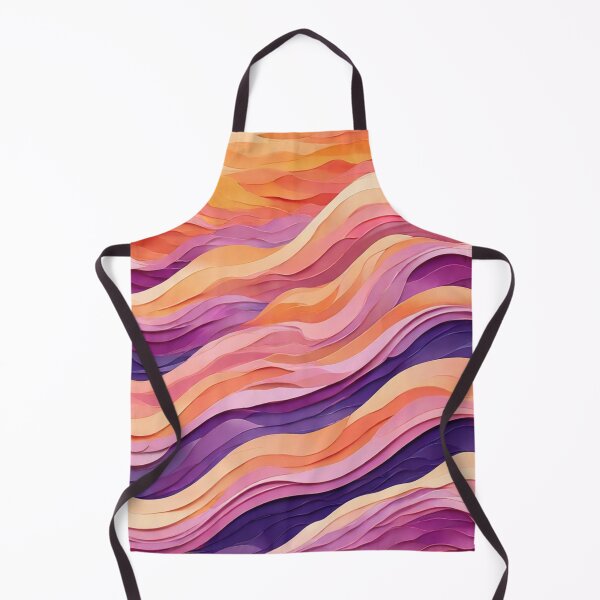 Item preview, Wave Pattern - Violet Orange Purple Retro Wave ; Curved Line designed and sold by PatternInArt.