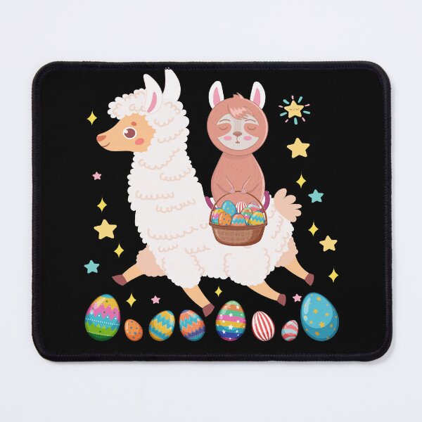 Item preview, Funny Cute Bunny Sloth Riding Llama Eggs Basket Easter Day designed and sold by MobyStickers.