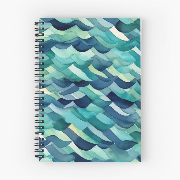 Item preview, Wave Pattern -  Blue Green Retro Wave ; Curved Line designed and sold by PatternInArt.