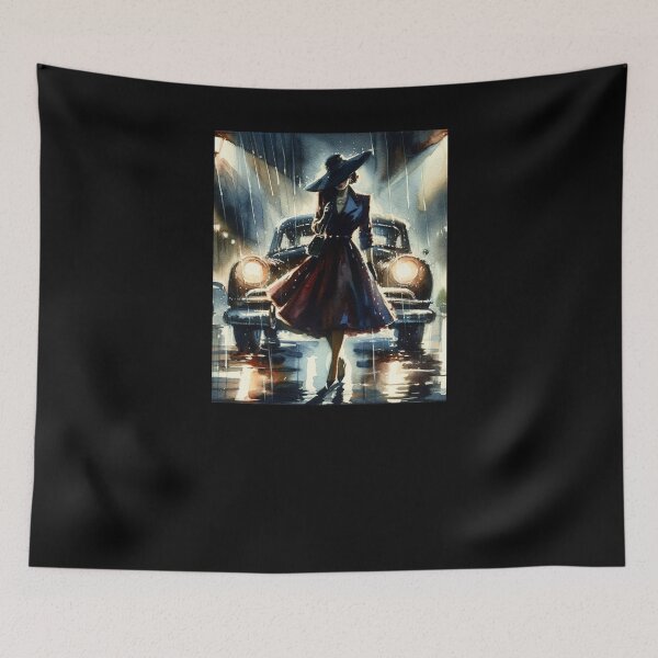 Item preview, Noir Vintage Mysterious Woman on the Background of the Car. designed and sold by RESToRAPTOR.