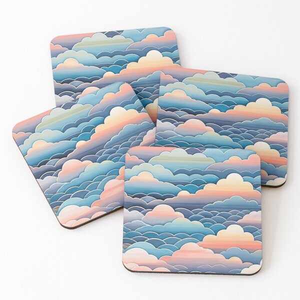 Item preview, High Drifting Clouds Pastel Tile Pattern designed and sold by YuckyCat.
