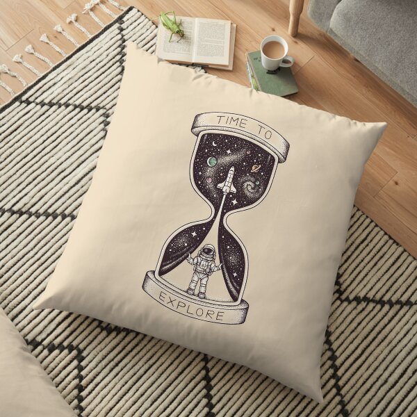Time to Explore Floor Pillow