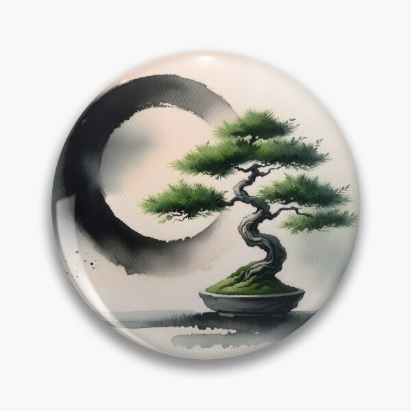 Item preview, Bonsai Tree, Stylized Japanese Enso zen designed and sold by Truck Stop One.