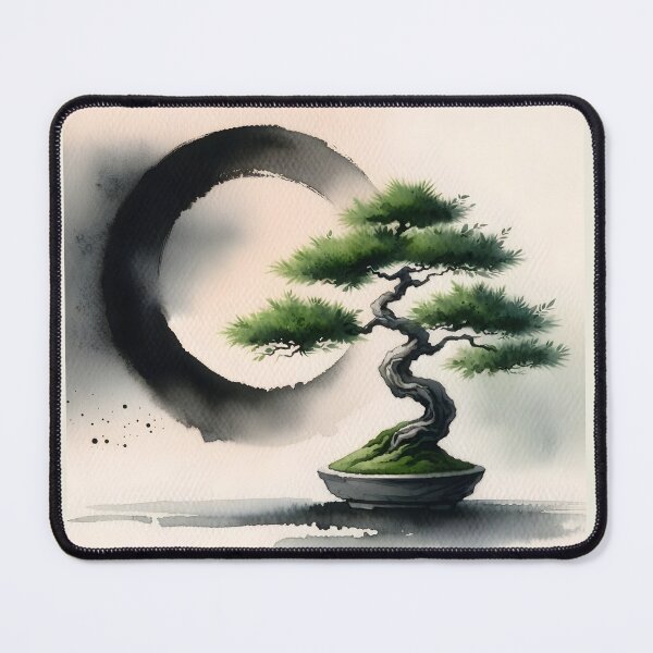 Item preview, Bonsai Tree, Stylized Japanese Enso zen designed and sold by Truck Stop One.