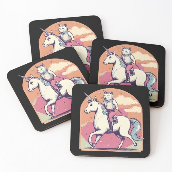 Item preview, Cat riding unicorn  designed and sold by Eolithic.