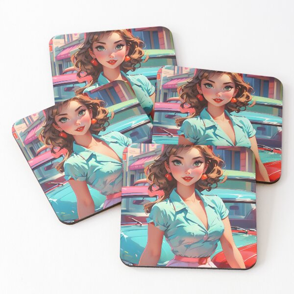 Item preview, "Cherry Blossom Chic: Retro Street Elegance" designed and sold by Sartawsky.