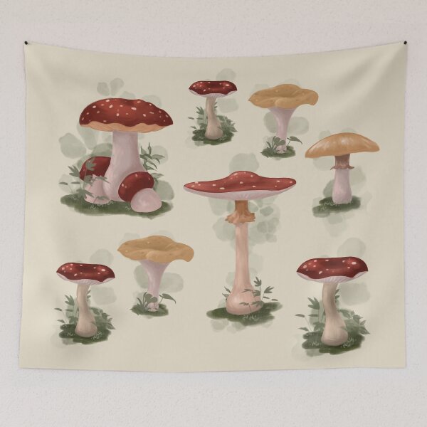 Item preview, Mushrooms in line designed and sold by Witchiebs.