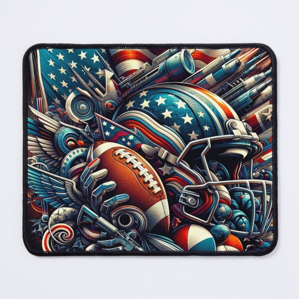 Item preview, American football fantasy blended with American symbols designed and sold by Red, White & Blue Glory.