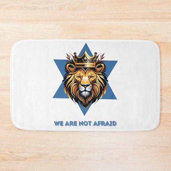 Item preview, We Are Not Afraid In Blue. Lion of Judah. designed and sold by masha-arts.