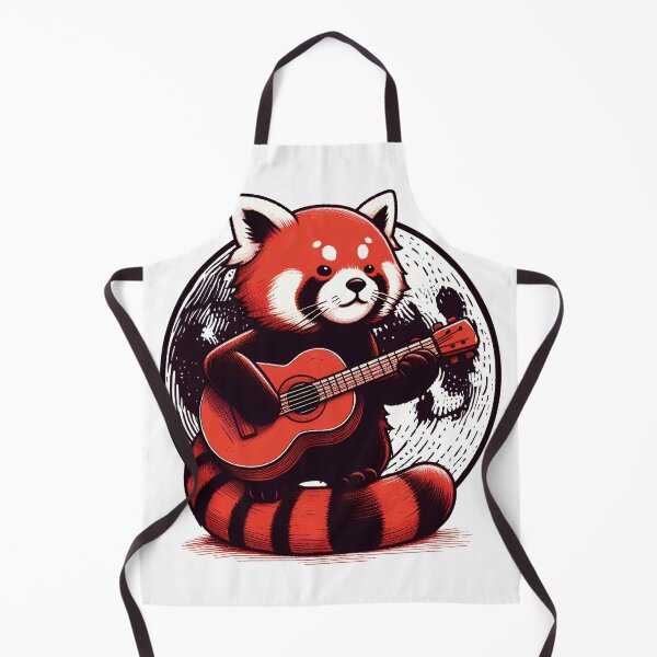 Item preview, Red Panda Rockstar Cute Animal Guitar designed and sold by TKsTees.