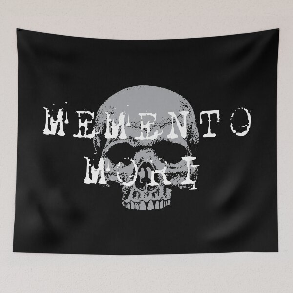 Item preview, Memento Mori V - Latin Phrase On Death Mortality - Gothic Aesthetic Skull  designed and sold by WIZECROW.