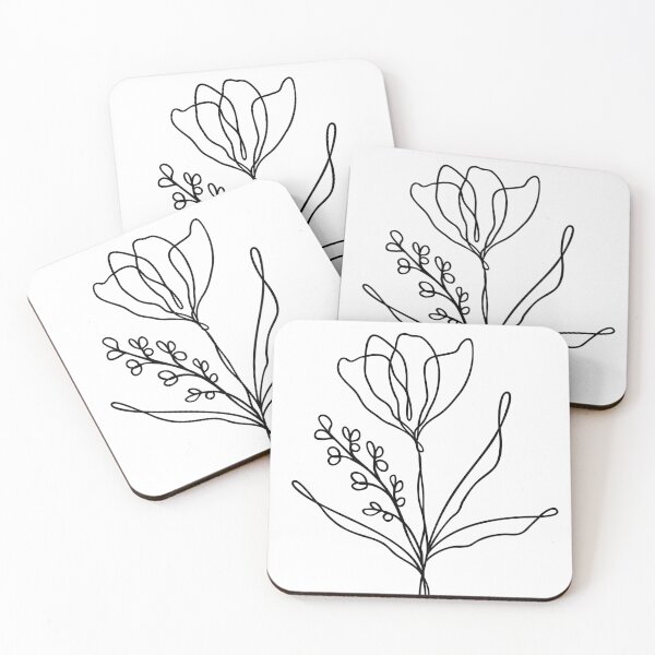 Item preview, Wildflower Botanical Line Art | Elegant Floral Leaf Design designed and sold by RachelFCreative.