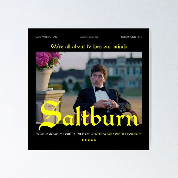 Item preview, Saltburn Movie Poster Film Barry Keoghan designed and sold by eklektyzm.