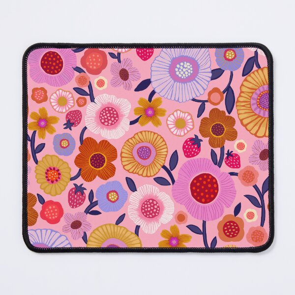Item preview, Pink Strawberry Floral designed and sold by Janet Broxon.