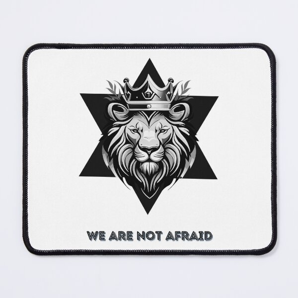 Item preview, We Are Not Afraid In Black And White. Lion of Judah. designed and sold by masha-arts.