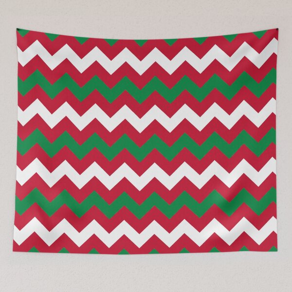 Item preview, Green White Red Hungary Tricolor Zigzag Line Geometric Lively Hungarian Language Danube River Pattern designed and sold by PenguinForests.