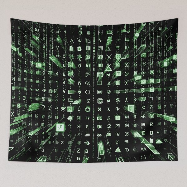 Item preview, Digital Matrix Code Deluge designed and sold by EnigmaGallery.