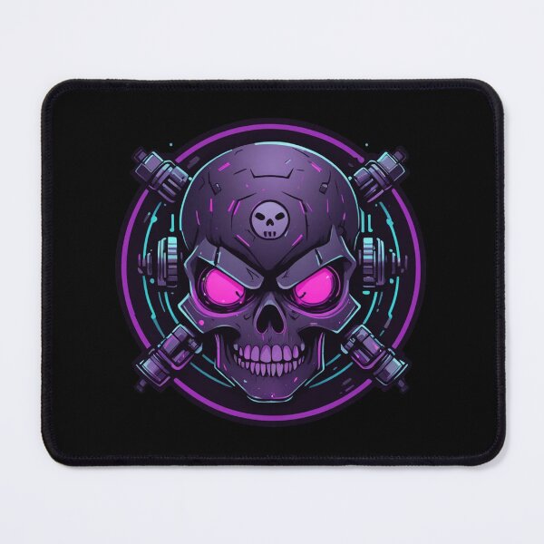 Item preview, Cyberpunk Purple Skull and Crossbones Design designed and sold by Burn-Ego.