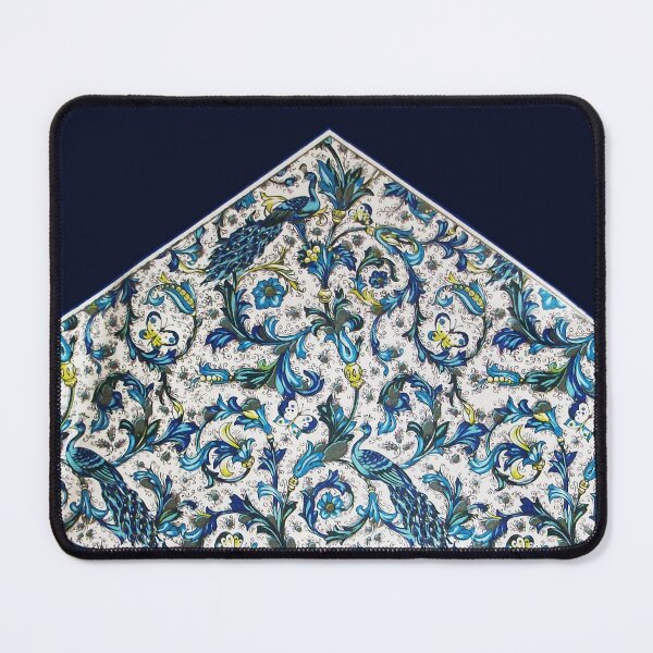 Item preview, FLORENTINE RENAISSANCE FLOWERS Peacocks ,Butterflies.Blue Floral Swirls, Leaves designed and sold by BulganLumini.