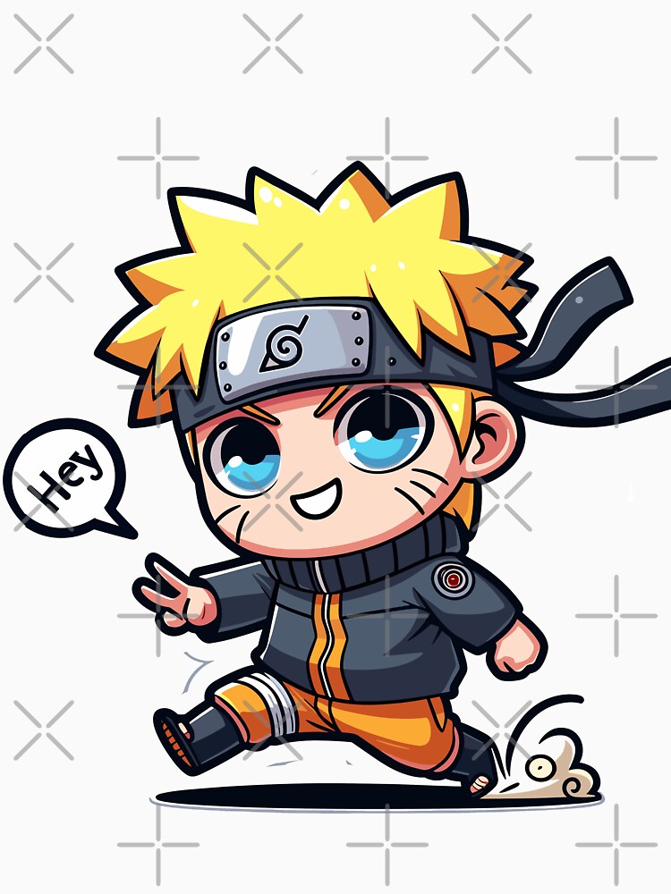 Chibi Guy Sticker with Blonde Hair and Blue Eyes cute anime style - Main Image
