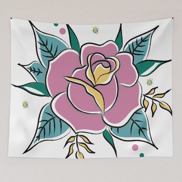 Item preview, Traditional Tattoo Style Rose designed and sold by Tommys-pizza.