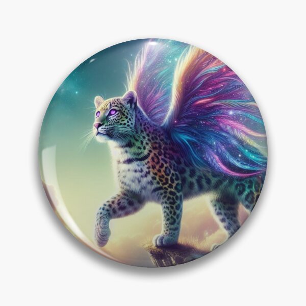 Item preview, Fractal winged rainbow leopard  designed and sold by Ari00023.