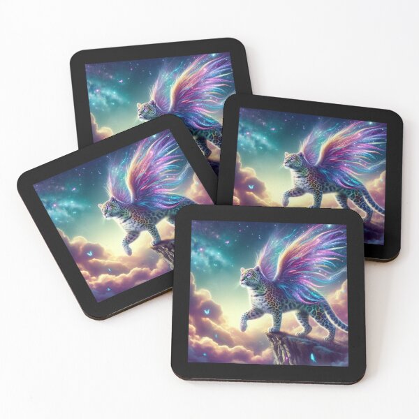 Item preview, Fractal winged rainbow leopard  designed and sold by Ari00023.
