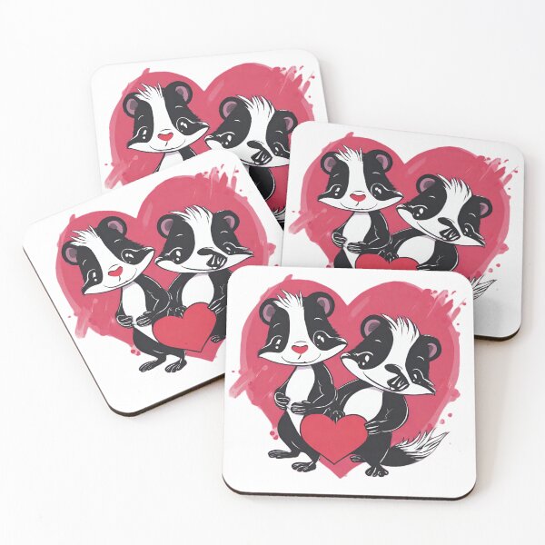 Item preview, Skunks in heart designed and sold by Shtex.