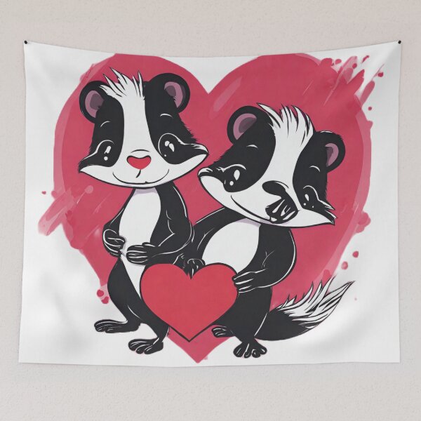 Item preview, Skunks in heart designed and sold by Shtex.
