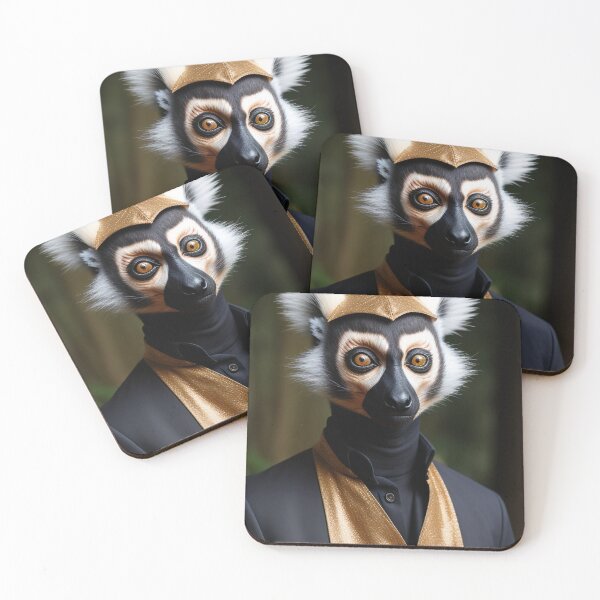 Artikelvorschau, Lemur-Eleganz: Eleganter Primat in einer stilvollen schwarzen Jacke entworfen und verkauft von Zooartia.