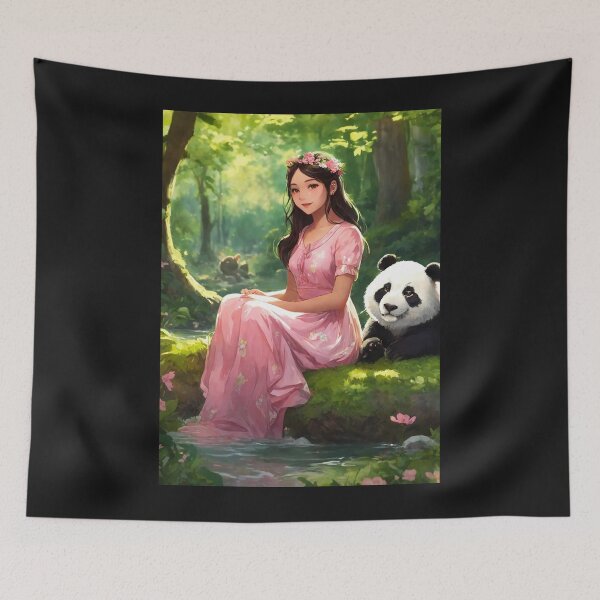 Item preview, Girl with cute Panda designed and sold by RaF71PrO.