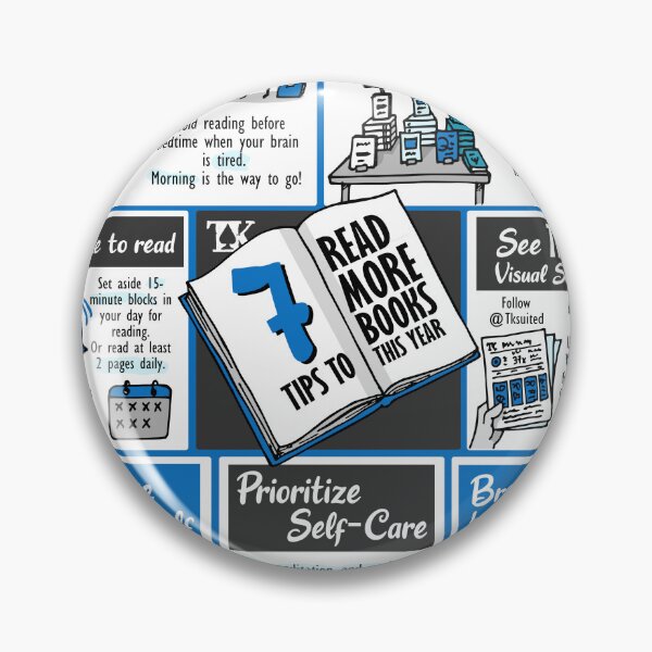 Item preview, 7 tips to read more books this year designed and sold by TKsuited.