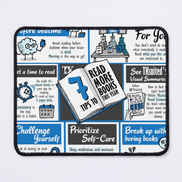 Item preview, 7 tips to read more books this year designed and sold by TKsuited.
