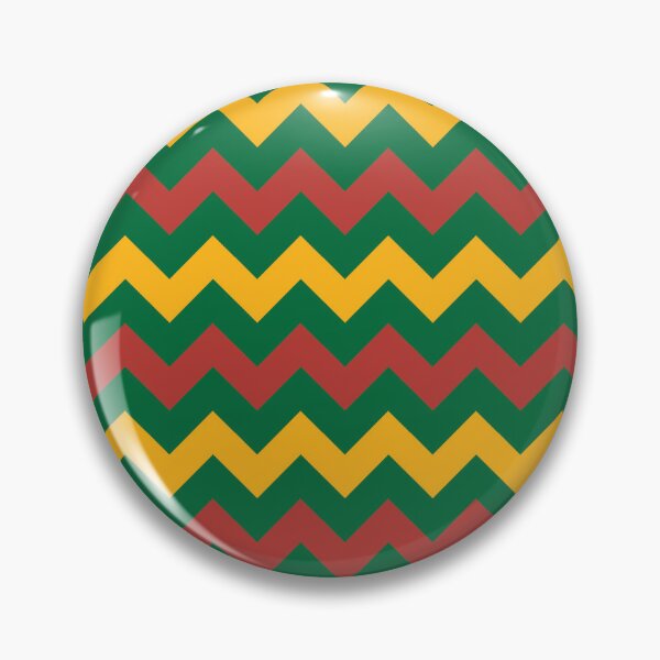 Item preview, Green Yellow Red Lithuania Tricolor Zigzag Line Horizontal Geometric Vibrant Folkloric Baltic Lively Flag Pattern designed and sold by PenguinForests.