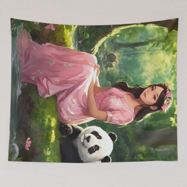 Item preview, Girl with cute Panda designed and sold by RaF71PrO.