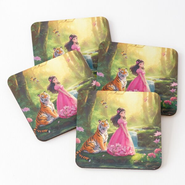 Item preview, Girl with Tiger in Forrest designed and sold by RaF71PrO.