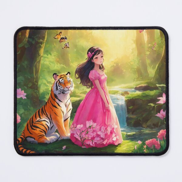 Item preview, Girl with Tiger in Forrest designed and sold by RaF71PrO.