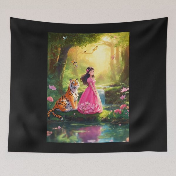 Item preview, Girl with Tiger in Forrest designed and sold by RaF71PrO.