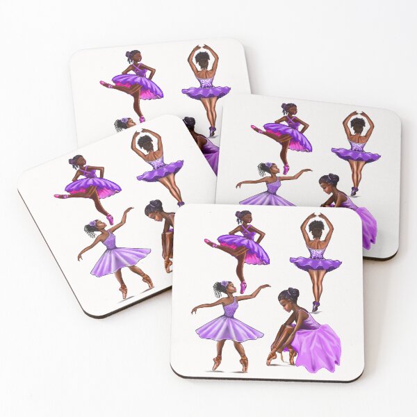 Item preview, African American, 4 Black ballerina girls natural Afro hair corn rows ballet dancing 2 ! Dance designed and sold by Artonmytee.