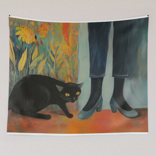 Item preview, Protective black cat  designed and sold by PricklyPeanut.