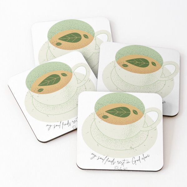Item preview, Psalm 62:1 Green Teacup  designed and sold by brueri.