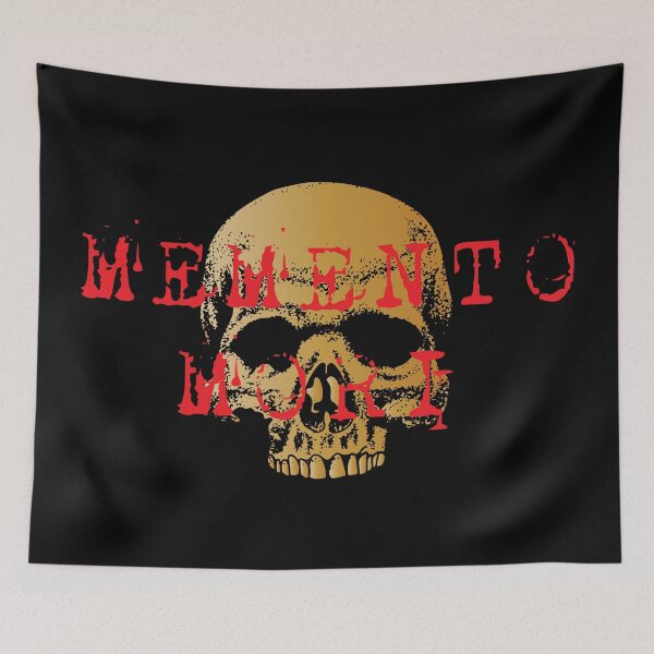Item preview, Memento Mori V (Bronze) - Latin Phrase On Death Mortality - Gothic Aesthetic Skull  designed and sold by WIZECROW.