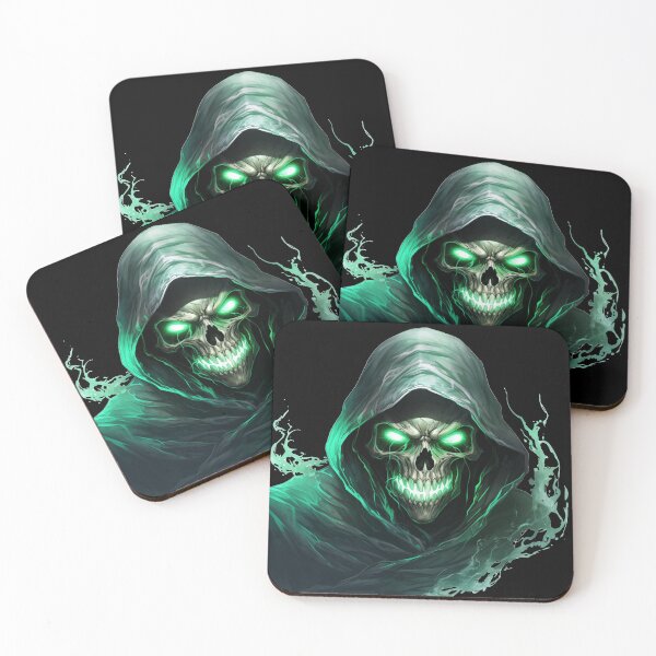 Item preview, Skeleton with green glowing eyes designed and sold by GoodThings66.