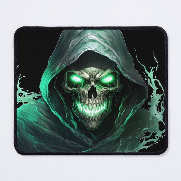Item preview, Skeleton with green glowing eyes designed and sold by GoodThings66.