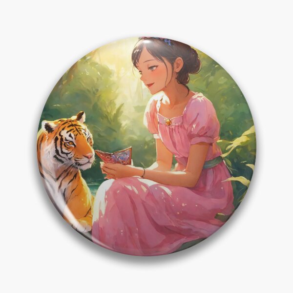 Item preview, Girl with Tiger in Forrest designed and sold by RaF71PrO.