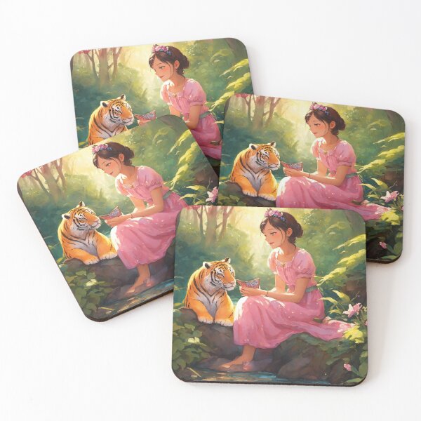 Item preview, Girl with Tiger in Forrest designed and sold by RaF71PrO.