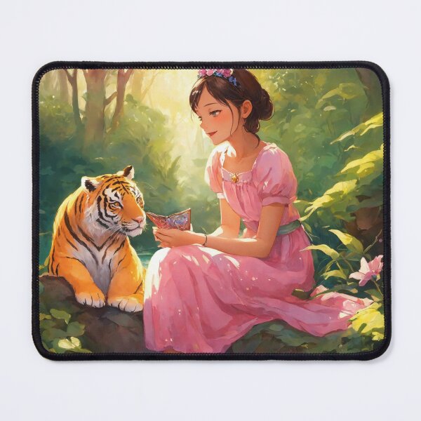 Item preview, Girl with Tiger in Forrest designed and sold by RaF71PrO.