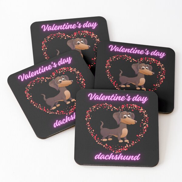 Item preview, Valentine's Day Dachshund designed and sold by ZingZest.