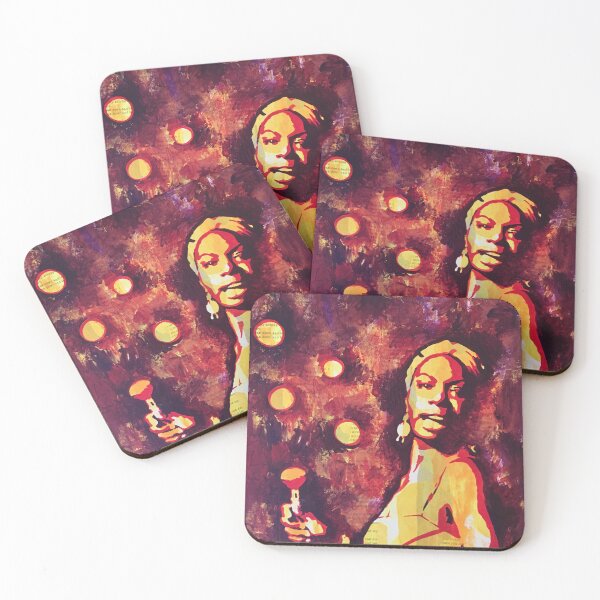 Item preview, Nina Simone collage painting designed and sold by Violet-Sky.